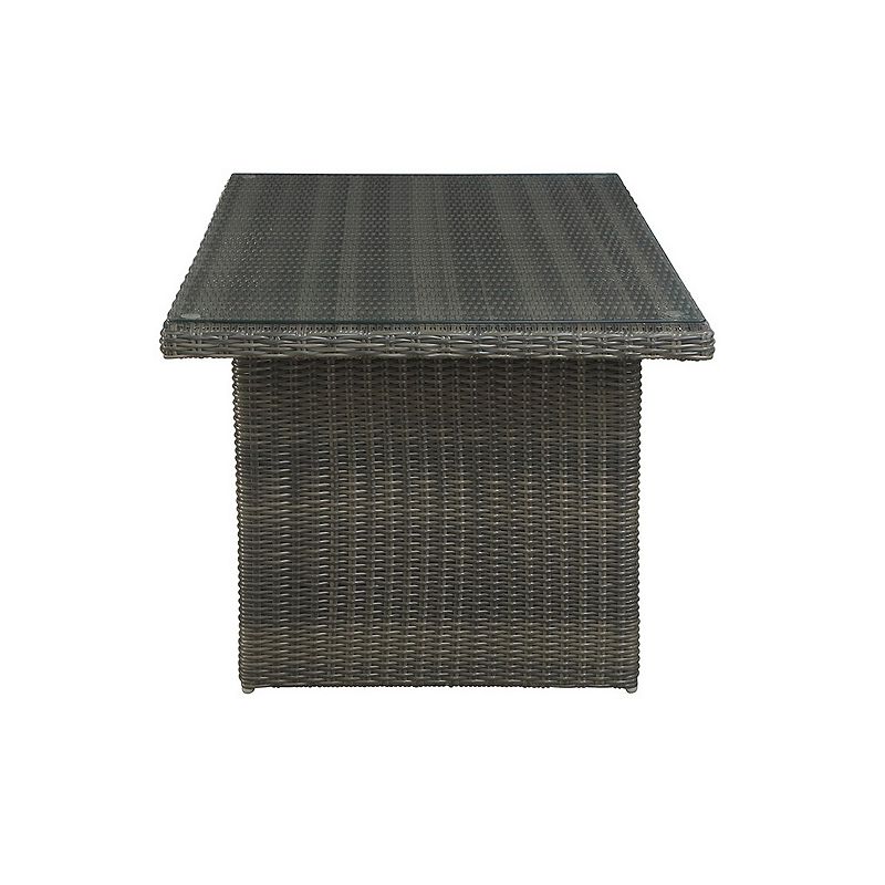 Alaterre Furniture Asti All-Weather Wicker Outdoor Coffee Table