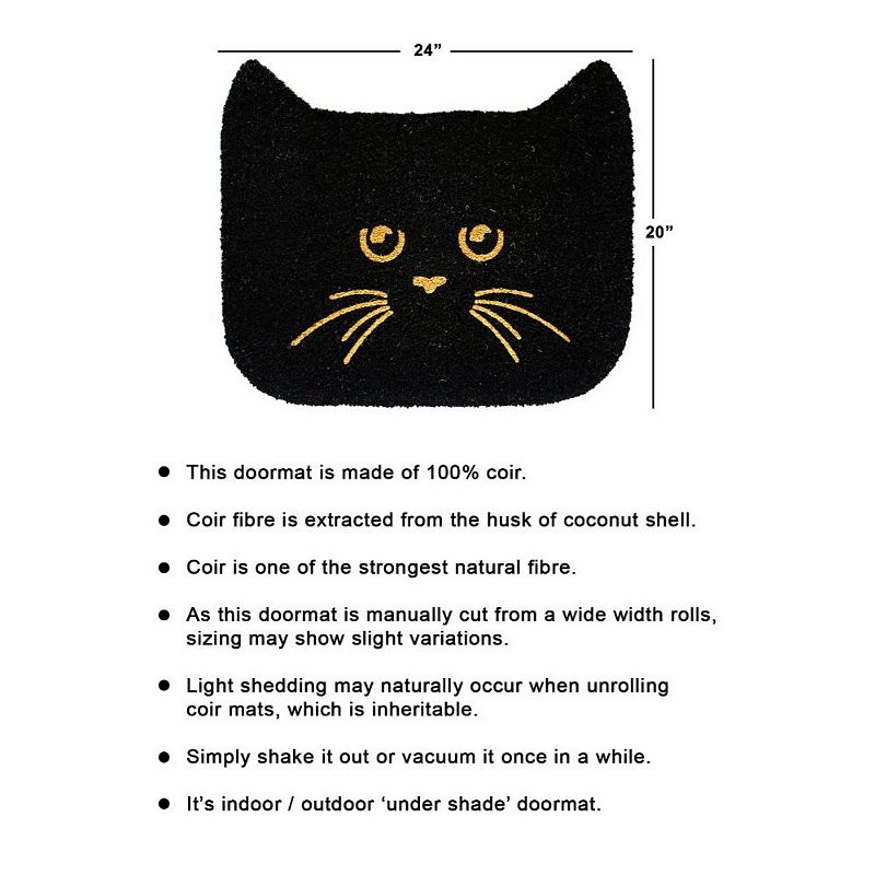 RugSmith Glitter Shaped Cat Doormat