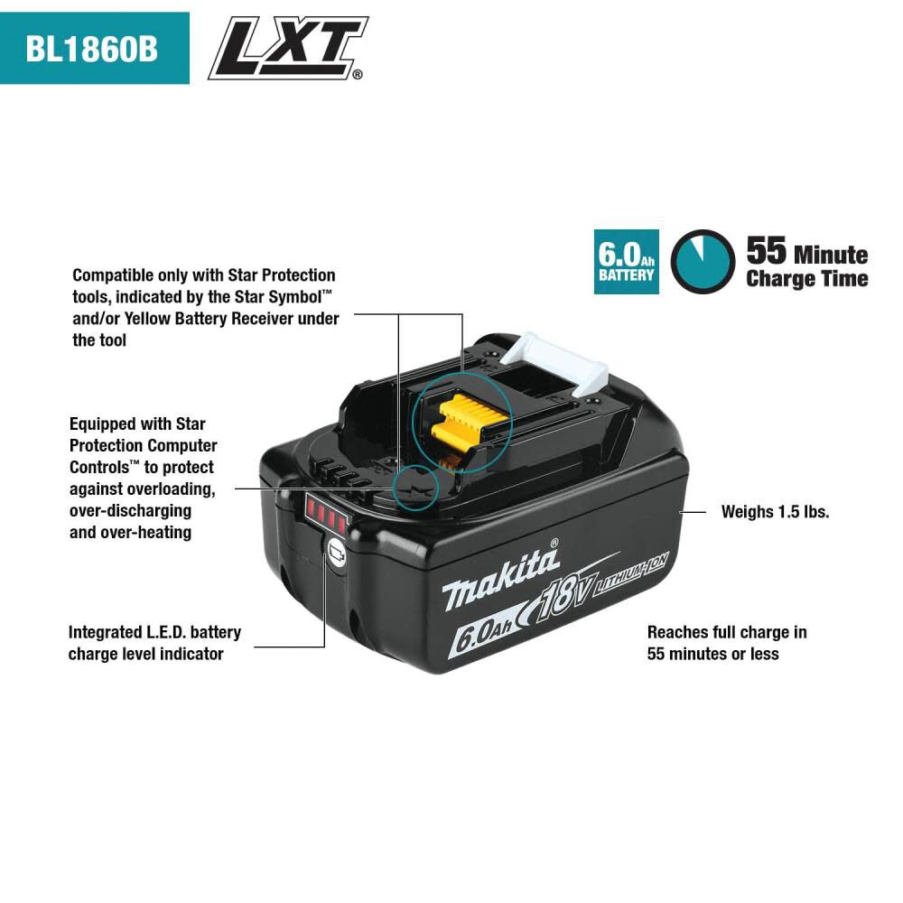 Makita 18V LXT 2 Piece Combo Kit Lithium Ion Brushless Cordless XT288G from Makita