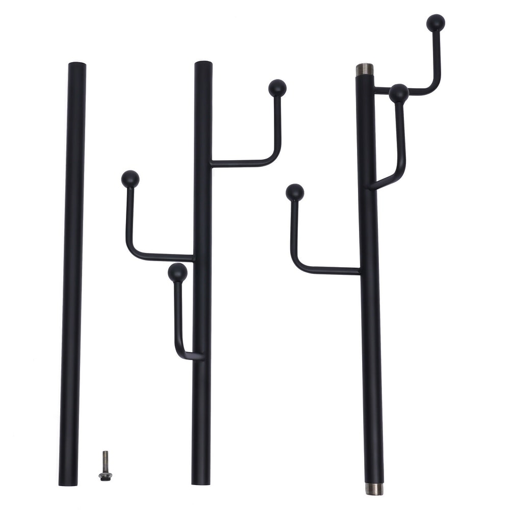 Metal Clothes Stand Hall Coat Tree with 6 Hooks