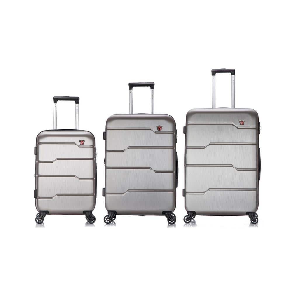 DUKAP Rodez 20 in./24 in./28 in. Silver Lightweight Hardside (3-Piece) DKRODSML-COA