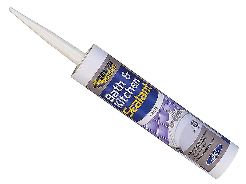 Everbuild Bath and Kitchen Sealant White 290ml EVBBATHWH