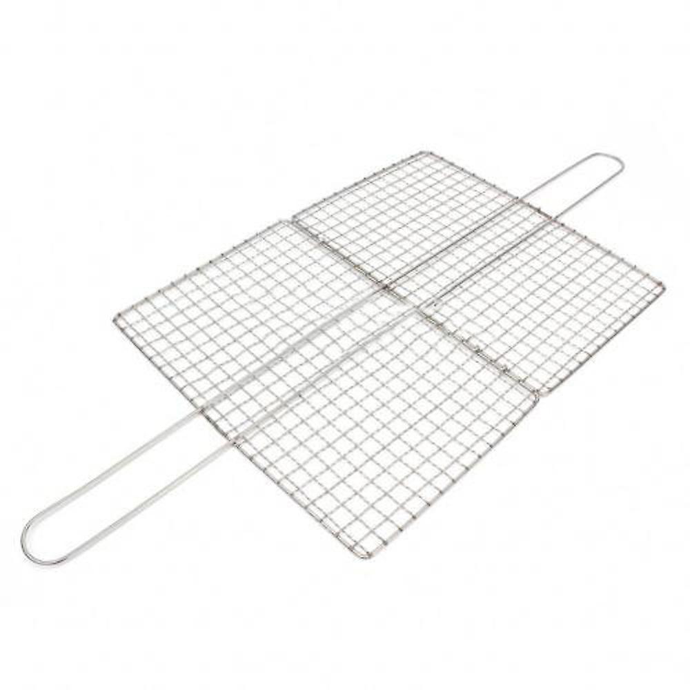 Silver Stainless Steel Bbq Fish Meat Net Barbecue Grill Mesh Outdoor Picnic Tool