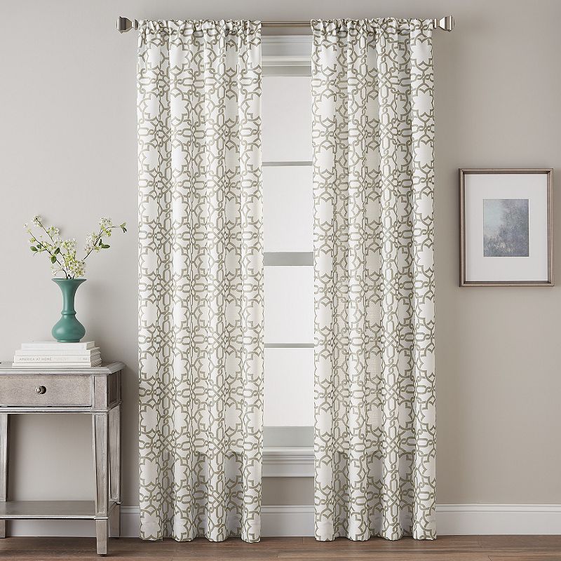 CHF 1-Panel Lotus Harmony Print Window Curtain