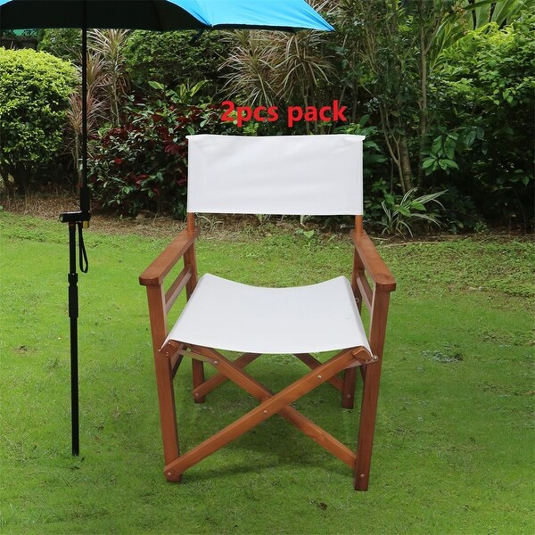 2pcs WoodandCanvas Folding Chair Director Chair - Overstock - 35761237