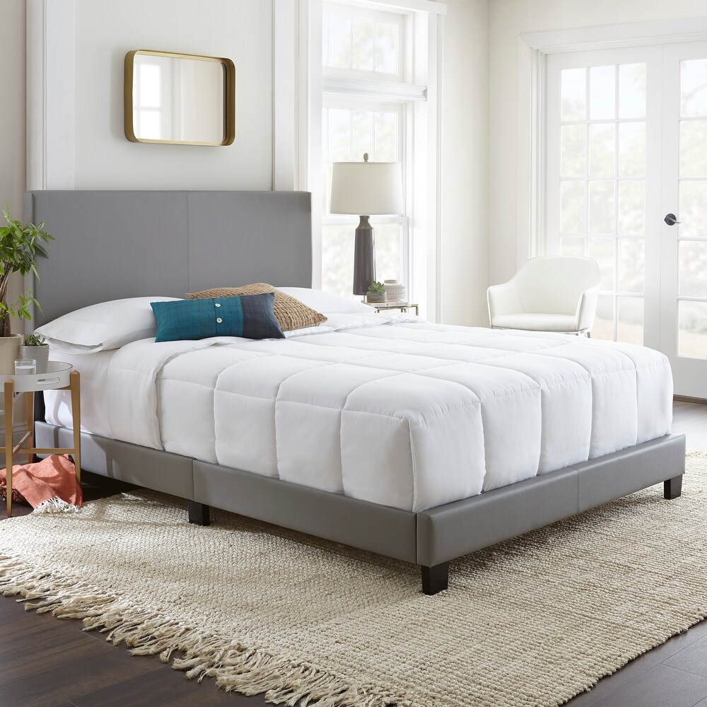 Boyd Sleep Florence Faux Leather Upholstered Bed Frame with Headboard