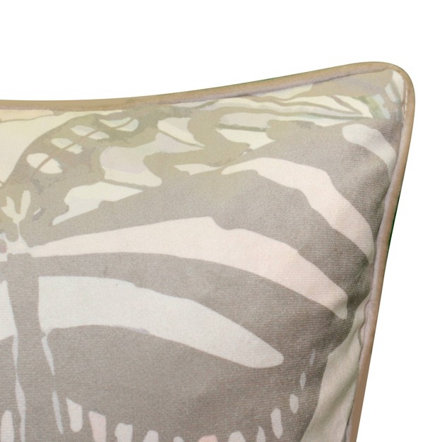 Oversize Velvet Bold Butterfly Print Square Throw Pillow Edie home