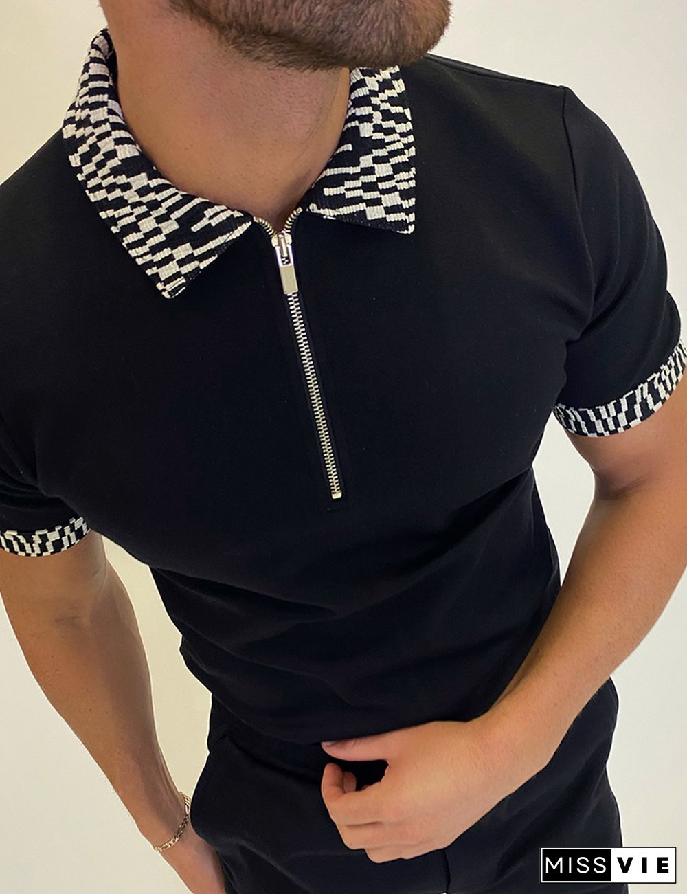 Black craftsman slim fit polo shirt