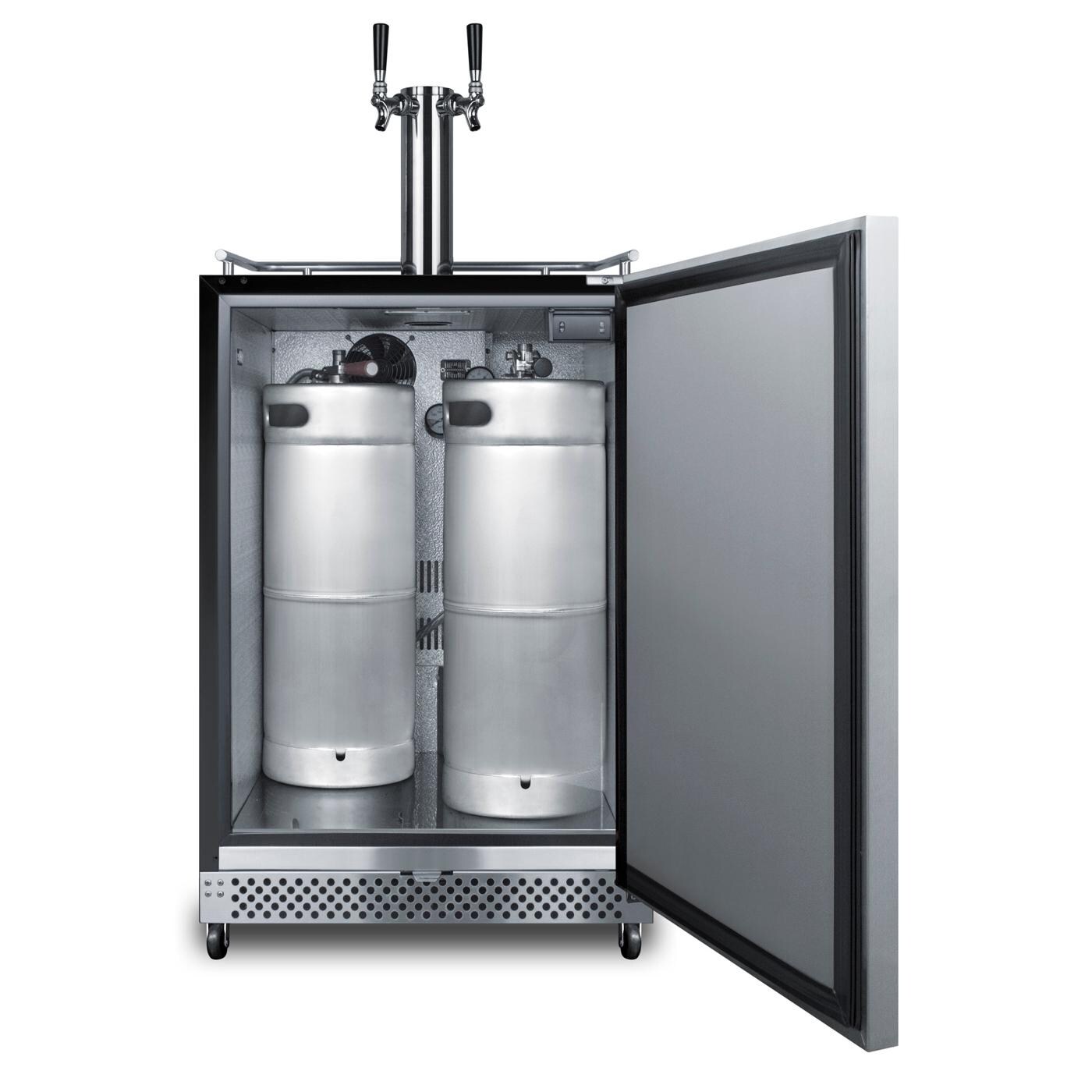 Summit Commercial Outdoor Rated Double Tap Beer Dispenser / Kegerator