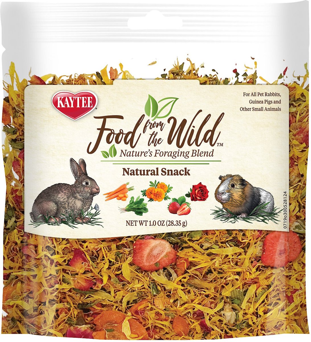 Kaytee Food From the Wild Natural Snack Rabbit Treats， 1-oz bag