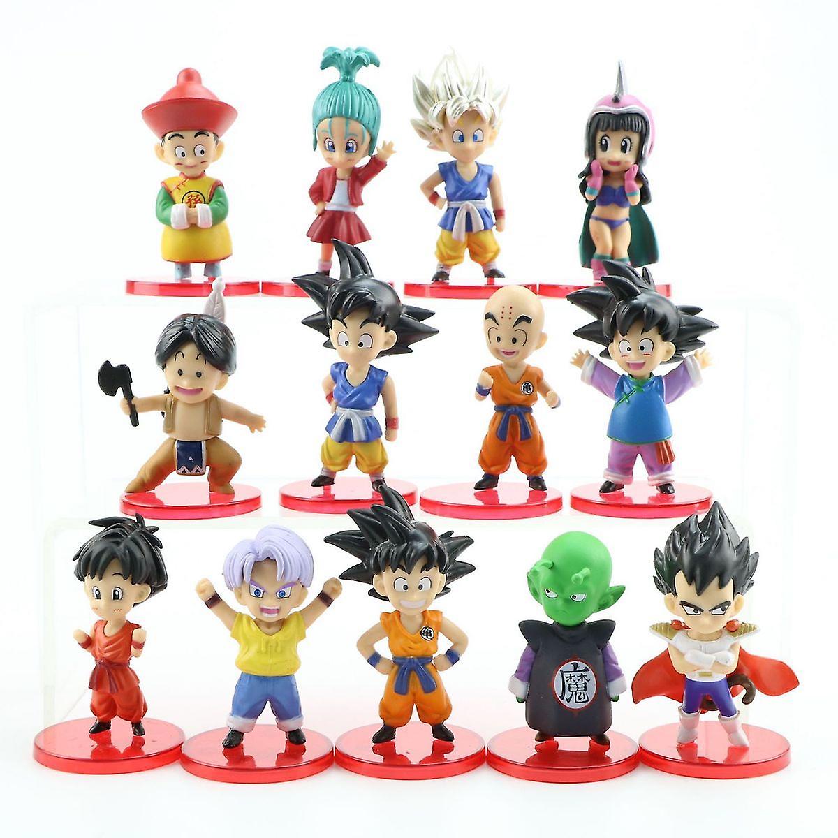 13pcs/lot Dragon Ball Sun Wukong Figure Toy Models 7-8cm