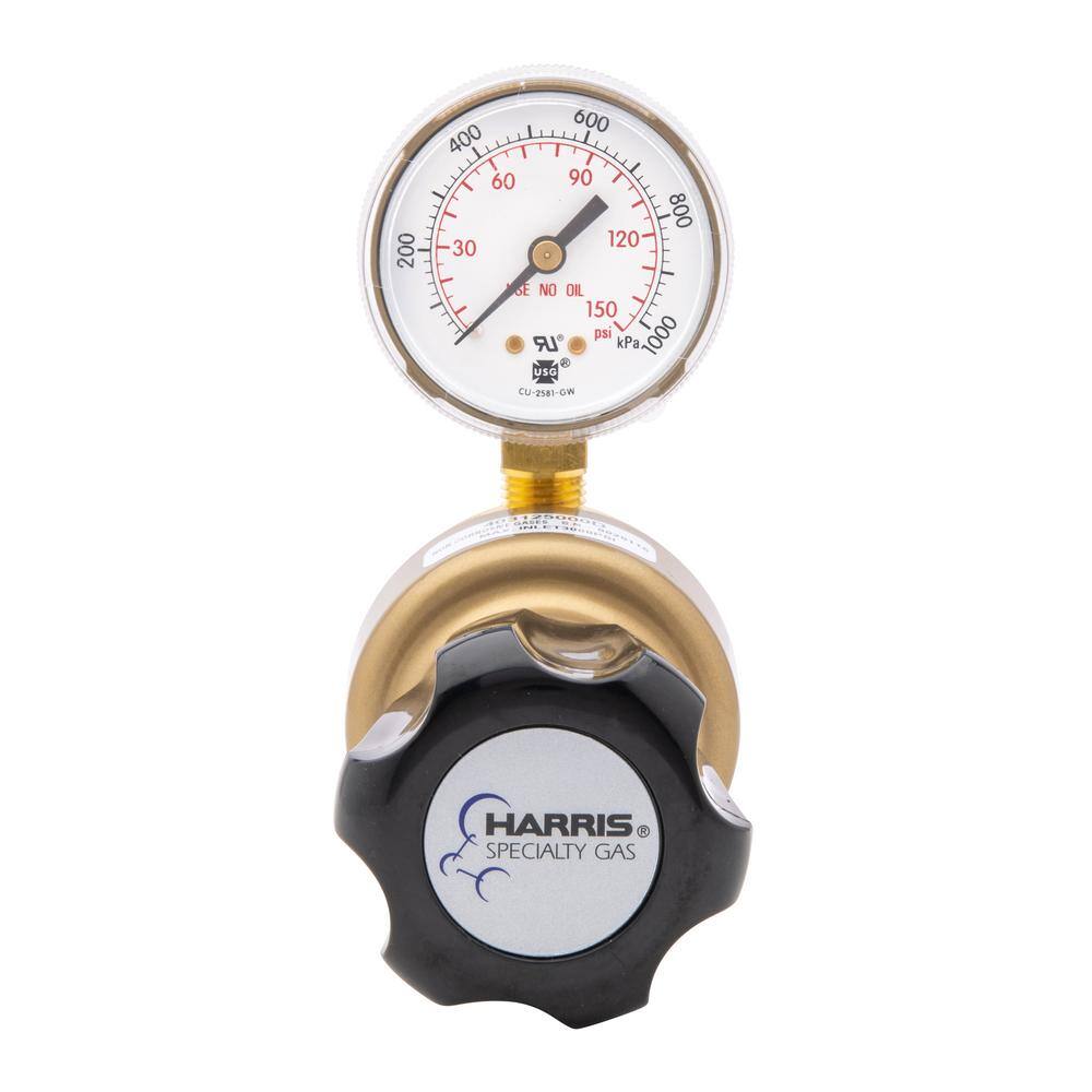 Harris 14 in. Model 403 General Purpose Brass Nitrogen Argon Carbon Dioxide Line Regulator 0-125 PSIG 403125000D