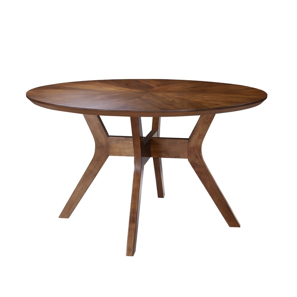 52 Inches Round Solid Wood Dining Table for 4 6 People   L52\