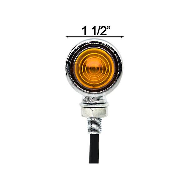 Motorcycle 2 pcs Chrome Amber Turn Signals Lights Compatible with Honda Reflex Sport 250