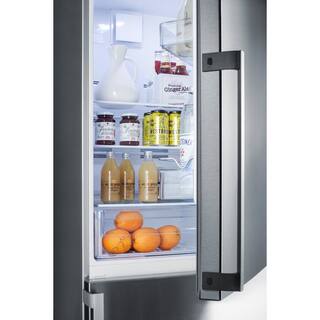 Summit Appliance 24 in. 11 cu. ft. Bottom Freezer Refrigerator in Stainless Steel Counter Depth FFBF247SSIM