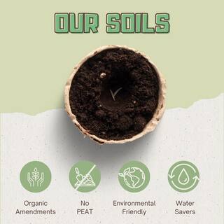 WONDER SOIL Premium Organic Expanding Coco Coir Nutrient Booster and Garden Soil Wafers WSBCP