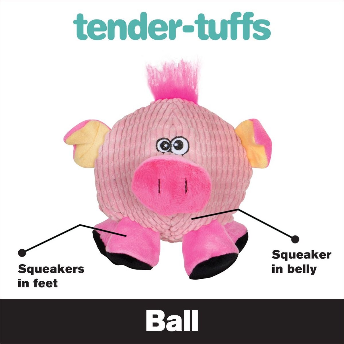 Smart Pet Love Tender Tuff Ball Squeaky Plush Dog Toy