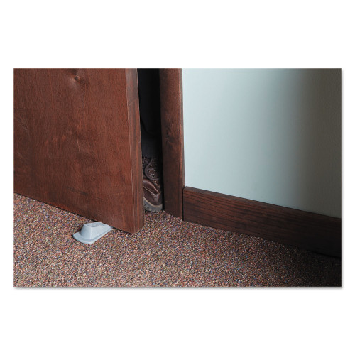 Master Caster Big Foot Doorstop， No Slip Rubber Wedge， 2.25w x 4.75d x 1.25h， Gray， 2/Pack (00972)