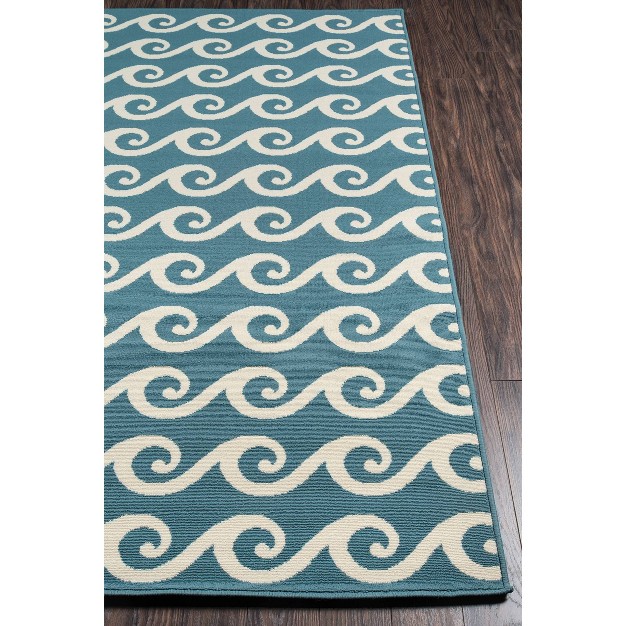 Baja Elm Accent Rug Blue Momeni