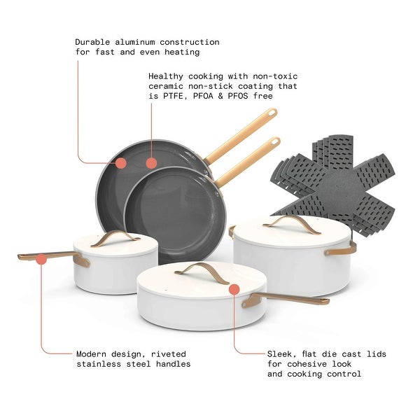 12pc Ceramic Non-Stick Cookware Set