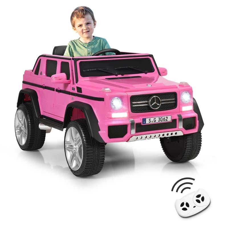 12V Mercedes-Benz G650-S Licensed Kids Ride-On Car, Electric Riding Toy Truck with Remote & Spring Suspension