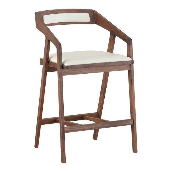 Aurelle Home Pio Modern Solid Wood Counter Stool