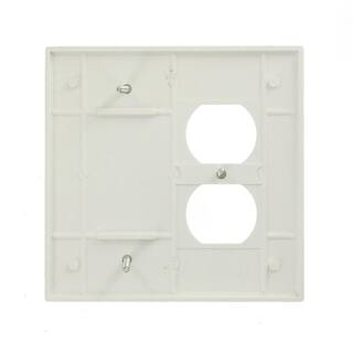 Leviton White 2-Gang 1-Toggle1-Duplex Wall Plate (1-Pack) 80508-W