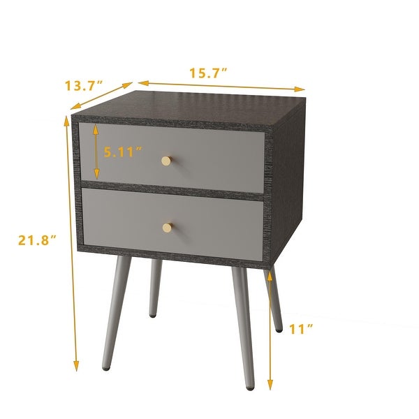 Modern Bedside Tables Set of 2