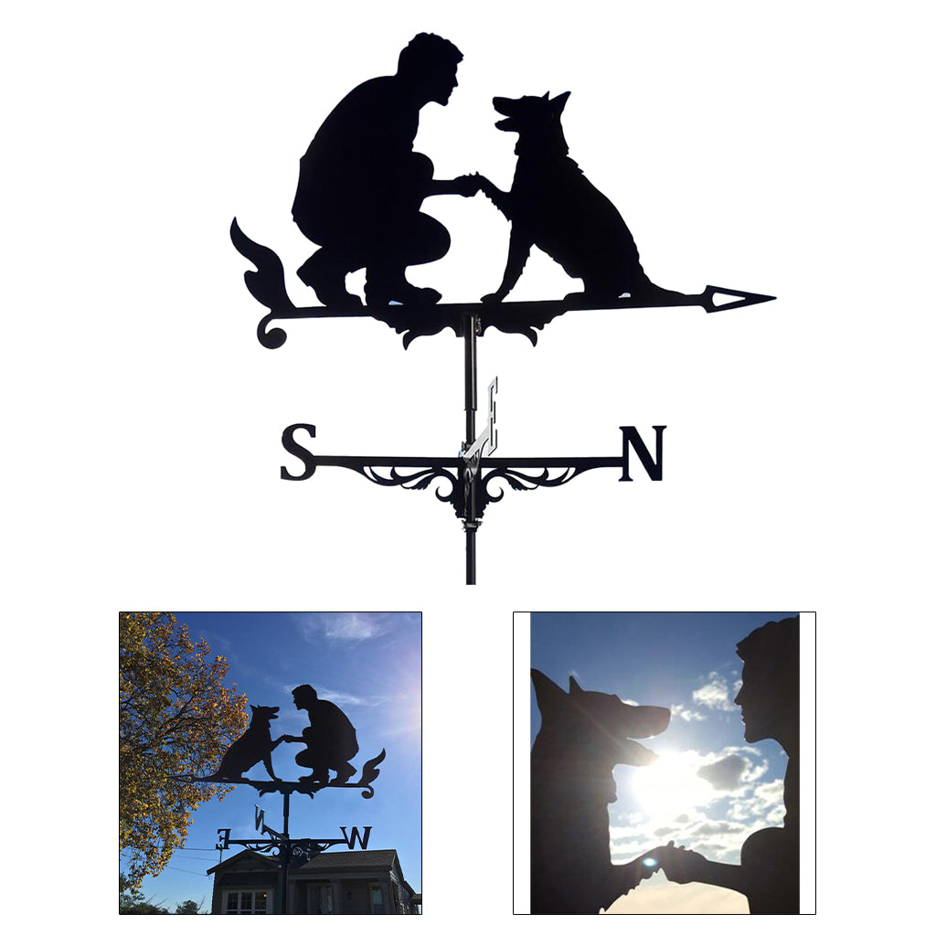 Roof Weather Vane， Traditional Drawing Iron Weather Vane， Roof Decoration Drinking Garden， Multifunctional Weather Vane， ， Pavilion - Man