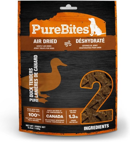 PureBites Duck Jerky Dog Treats， 5.5-oz bag