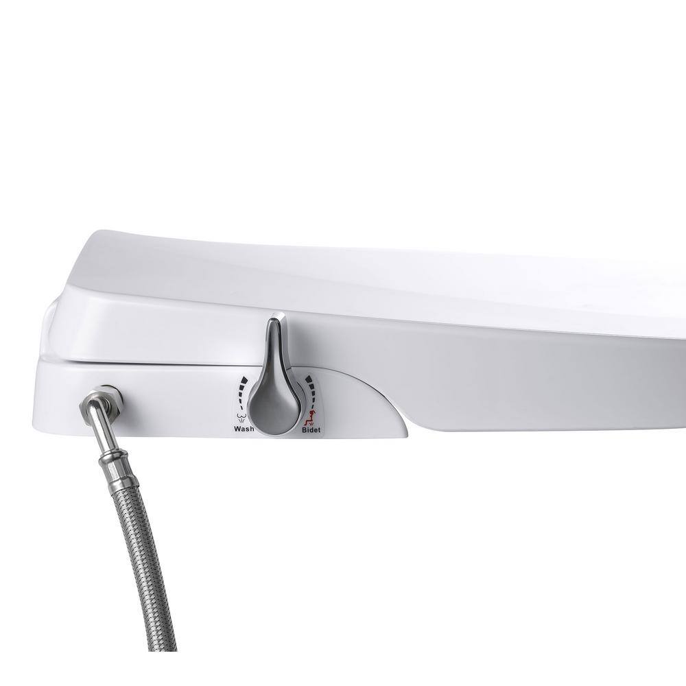 Alpha Bidet Non-Electric Bidet Seat for Elongated Toilets in White ONEV2