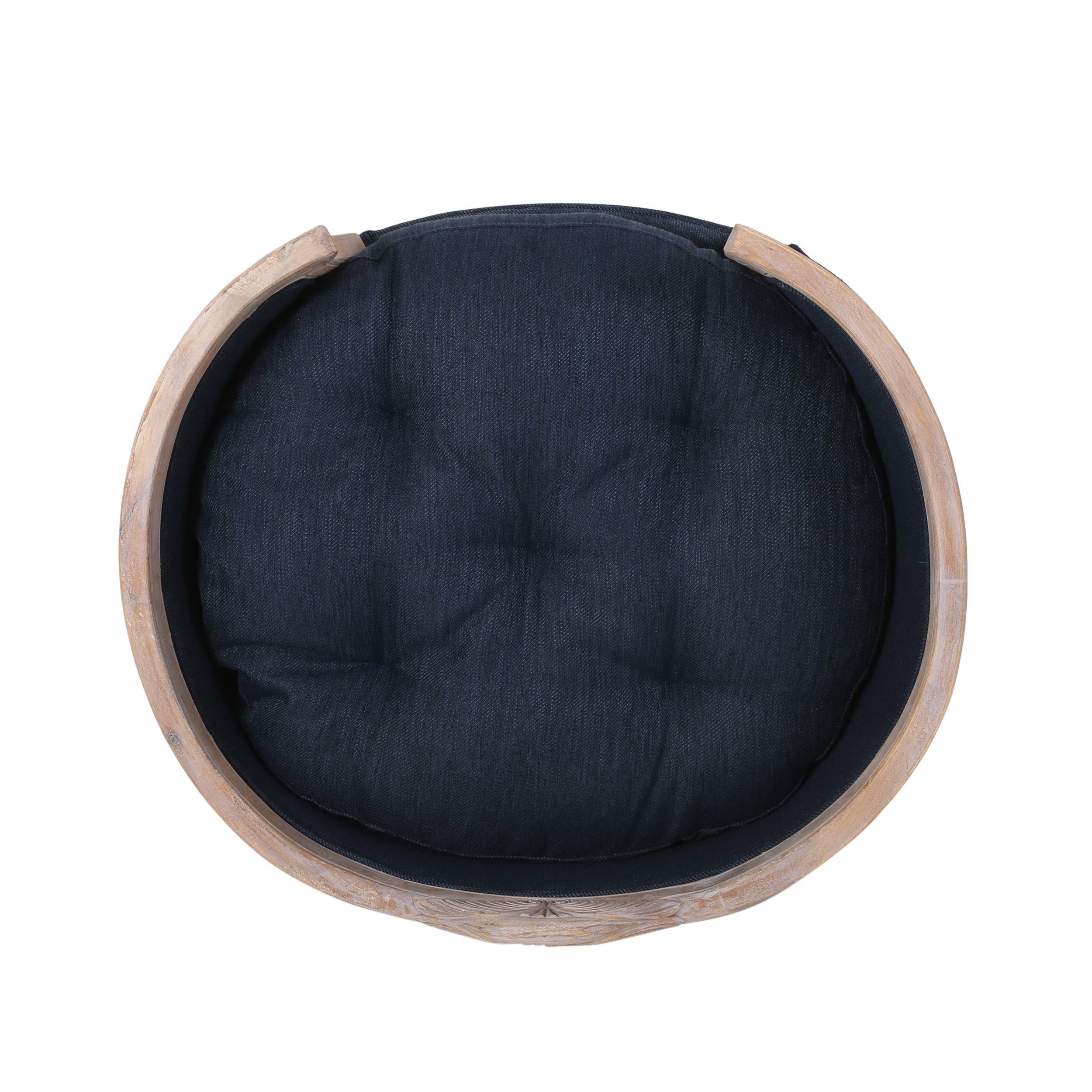 Burgos Contemporary Upholstered Medium Pet Bed with Wood Frame