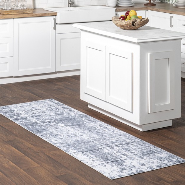 Nuloom Alva Faded Abstract Machine Washable Area Rug