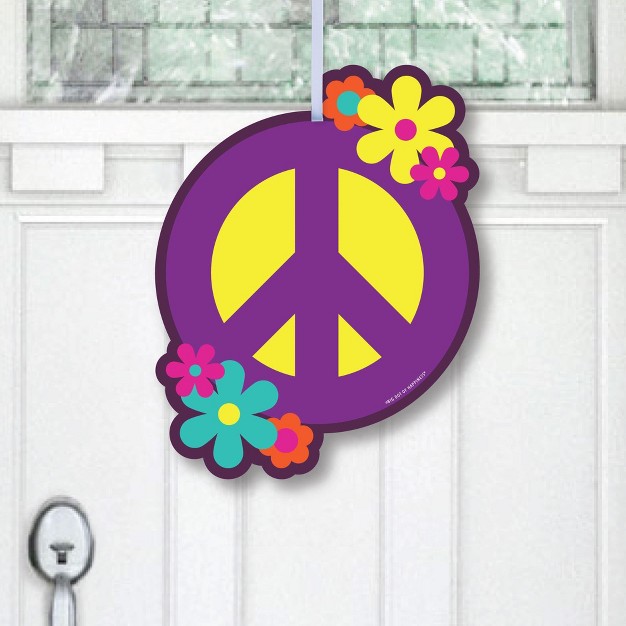 Big Dot Of Happiness 60 x27 s Hippie Hanging Porch 1960s Groovy Party Outdoor Decorations Front Door Decor 1 Piece Sign