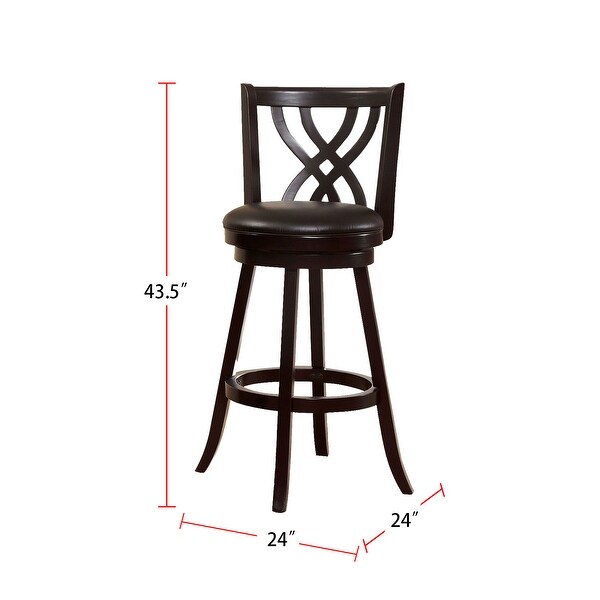 Wooden Swivel Bar Stool