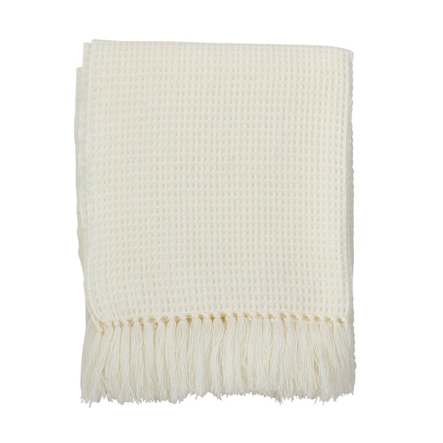 Throw Blanket Off White Saro Lifestyle