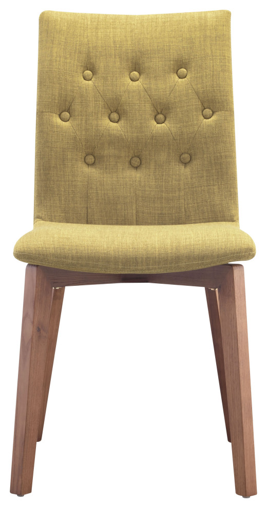 Orebro Dining Chair (Set of 2) Pea Green   Midcentury   Dining Chairs   by Sideboards and Things  Houzz