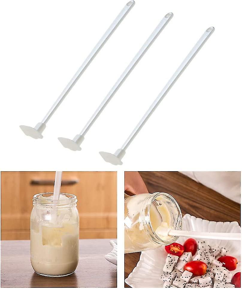 3pcs Silicone Long Bottle Scraper/cans Butter Spatula Scraper， Long Handle