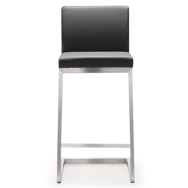 Parma Stainless Steel Eco-leather Counter Stool (Set of 2)