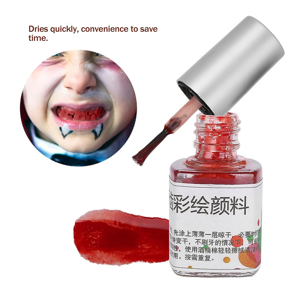 7ml Colorful Non Toxic Tooth Colored Drawing Paint Pigment For Halloween Cosplay (bleed Red)