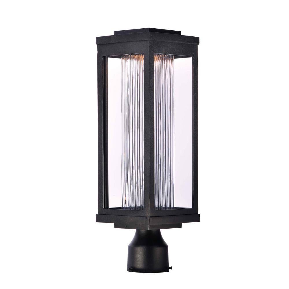 Maxim Lighting Salon 6 in. Wide 1-Light Outdoor Black Integrated LED Post Light 55900CRBK