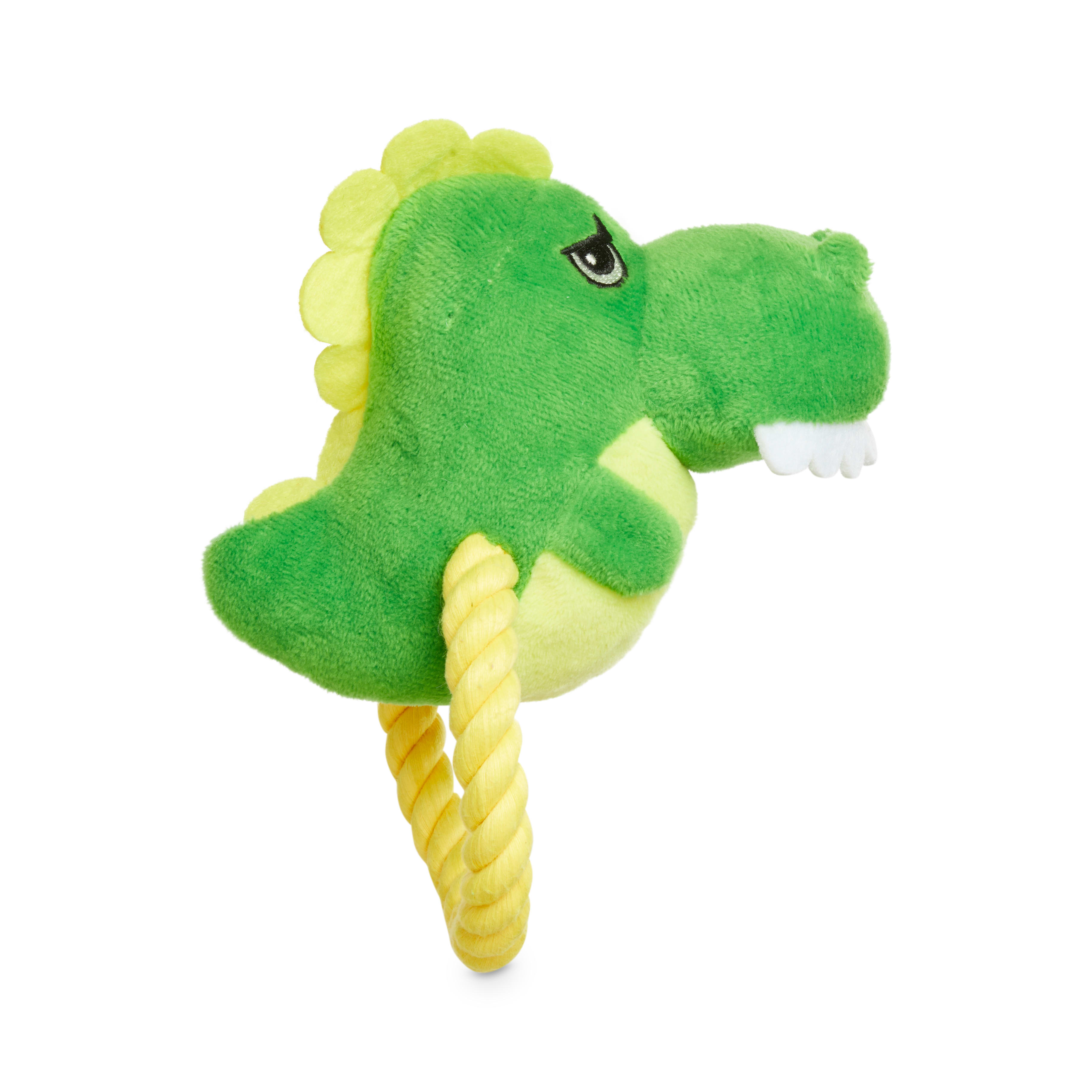 Leaps  Bounds Dinosaur Finger Puppet Plush  Rope Dog Toy in Various Styles， Small