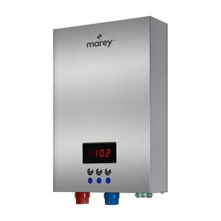 MAREY 24 KW 4.7 MAX GPM ETL Certified 240V Self-Modulating Residential Multiple Points of Use Tankless Electric Water Heater ECO240N