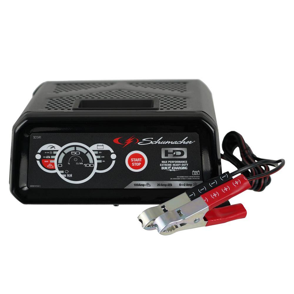 Schumacher Electric Schumacher Automotive 12-Volt 100-Amp Fully Automatic Battery Charger and Jump Starter SC1341