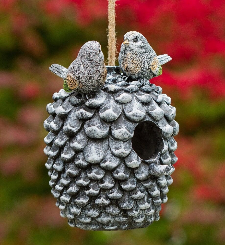 Pinecone Decorative Hand-Painted Bird House