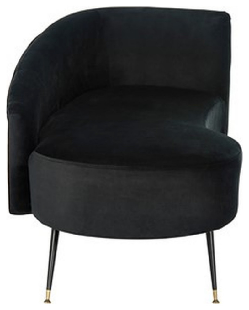 Angie Parisian Settee Black   Midcentury   Loveseats   by V.S.D Furniture  Houzz