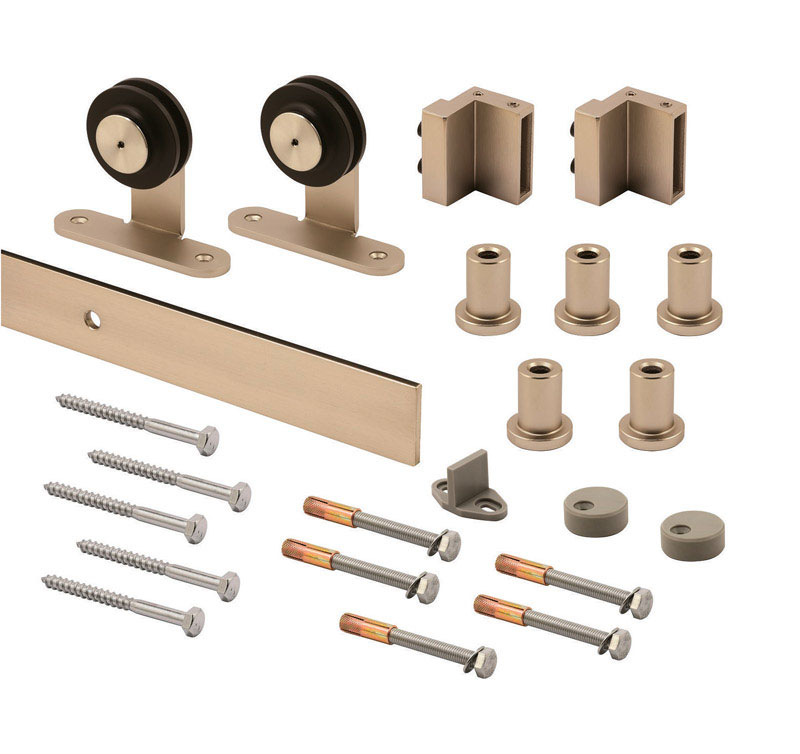 Prime-Line Satin Nickel Steel Barn Door Hanger Kit 1 pk