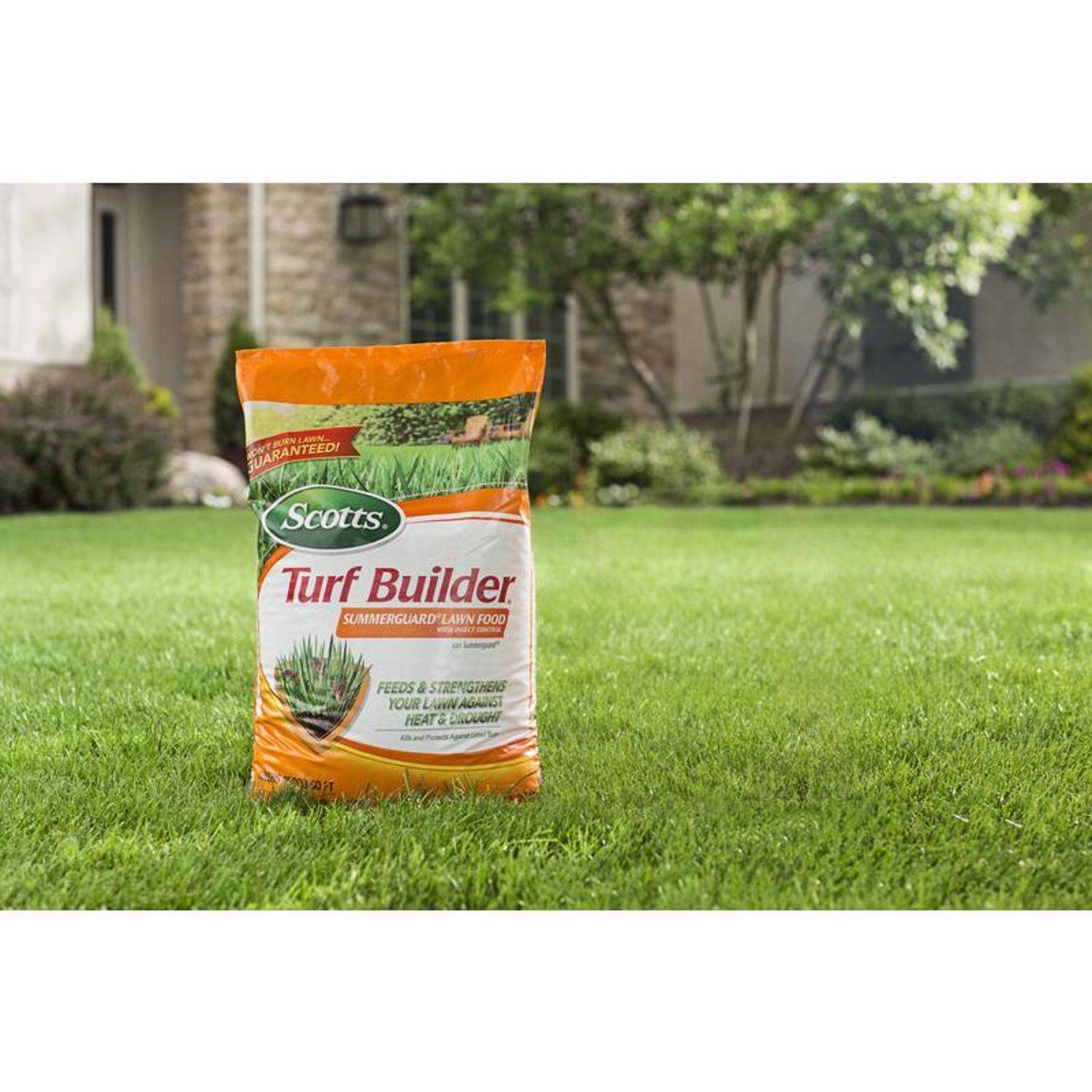 Scotts Turf Builder SummerGuard Insect and Grub Control Lawn Fertilizer For All Grasses 15000 sq ft