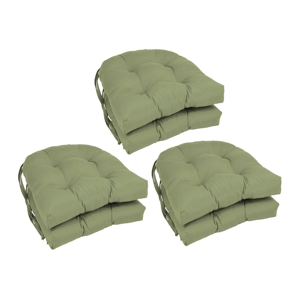 16 inch U Shaped Indoor Twill Chair Cushions (Set of 2  4  or 6)   16\