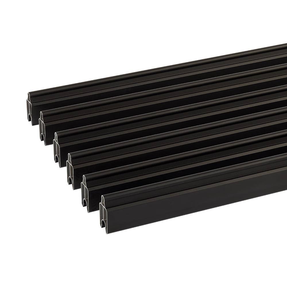 FORTRESS Evolver Black Aluminum Fence Decorative Beam Rail (6-Pack) 38520